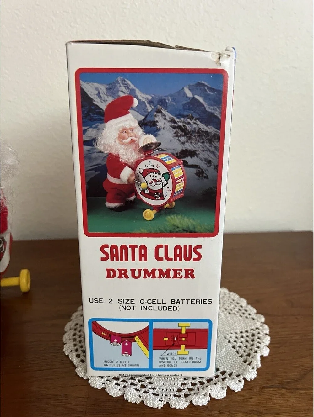 Vintage Meryvn’s Walking Santa Claus Drummer, with Box, ONLY MUSIC WORKS